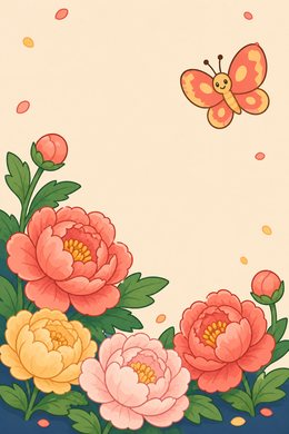 六月 牡丹に蝶